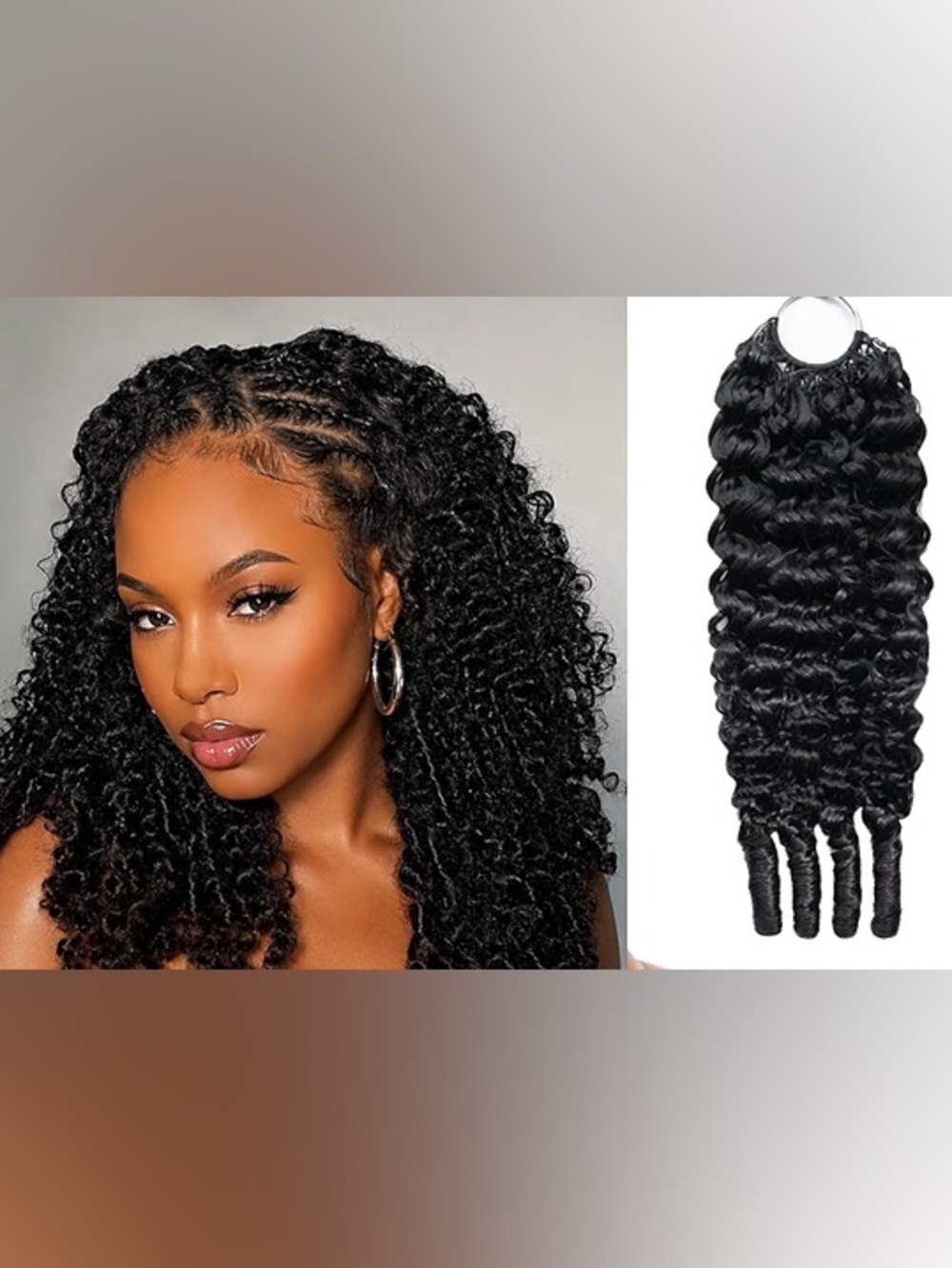 NEW 18” Curly Human Crochet Hair Extensions | Pre-Separated | 100% Human Hair